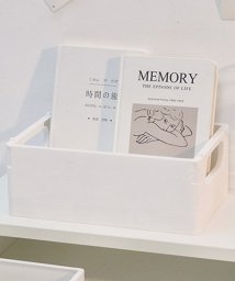 aimoha(aimoha（アイモハ）)/カラフル 卓上折り畳み 収納BOX　L/ホワイト