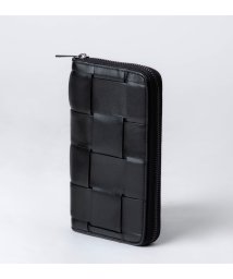 GUIONNET(GUIONNET)/GUIONNET 長財布 イントレチャート PG101B BOLD INTRECCIATO ROUND FASTNER LONG WALLET ギオネ ボールド/ブラック