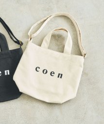 coen(coen)/coen2WAYロゴトートバッグSサイズ/OFFWHITE