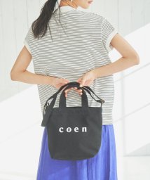 coen(coen)/coen2WAYロゴトートバッグSサイズ/BLACK