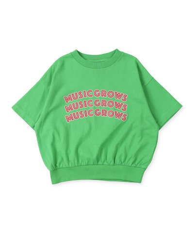 天竺 MUSIC GROWS 裾リブ Tシャツ