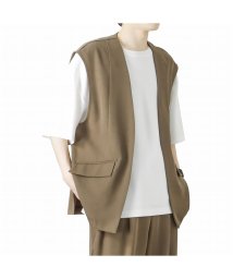 MAC HOUSE(men)(マックハウス（メンズ）)/URBAN COLLECTION アーバンコレクション ドレープツイルベスト 4971571/カーキ