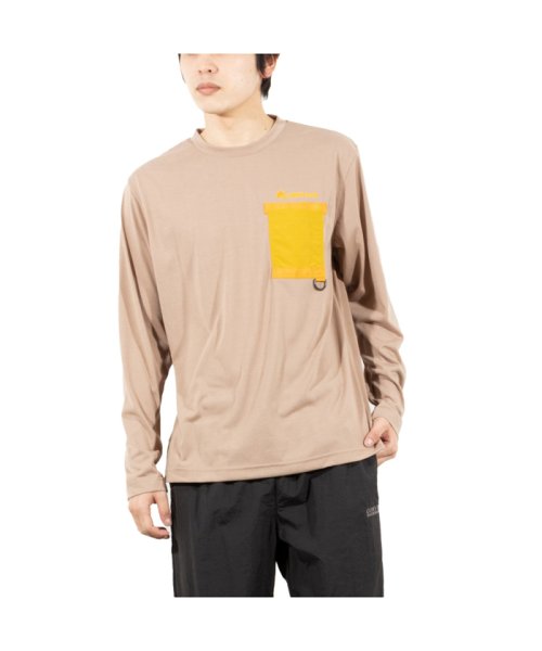 MAC HOUSE(men)(マックハウス（メンズ）)/LOGOS PARK ロゴス パーク ポケット付きロングスリーブTシャツ 2433－9358/ベージュ