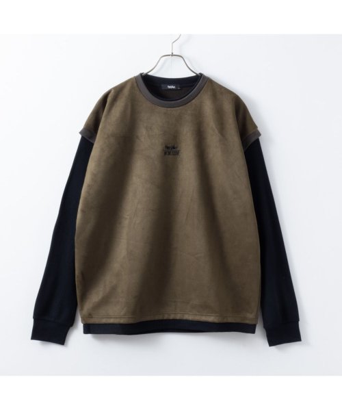 MAC HOUSE(men)(マックハウス（メンズ）)/MOSSIMO モッシモ ベストレイヤードTシャツ 3173－5800/グリーン