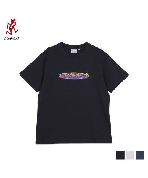 GRAMICCI(グラミチ)/GRAMICCI グラミチ Tシャツ 半袖 オーバル OVAL TEE メンズ ブラック ホワイト ネイビー 黒 白 G3SU－T043/ブラック