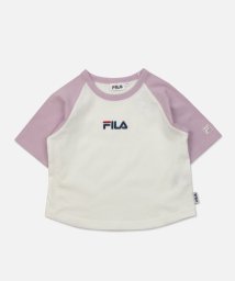 FILA(フィラ)/〈フィラ〉ビッグシルエット半袖Tシャツ/ホワイト×ラベンダー