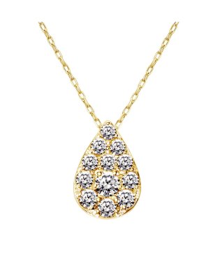 LARA Christie/ララクリスティー ネックレス レディース ダイヤモンド 0.2ct パヴェ ドロップ 雫 しずく PT900 K18 18金 ゴールド プラチナムコレクション /505293922