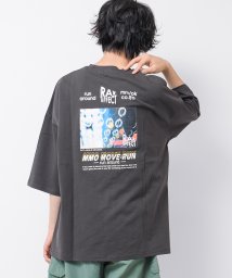 RAT EFFECT(ラット エフェクト)/RATMOVE－RUNスーパービッグTシャツ/チャコールグレー