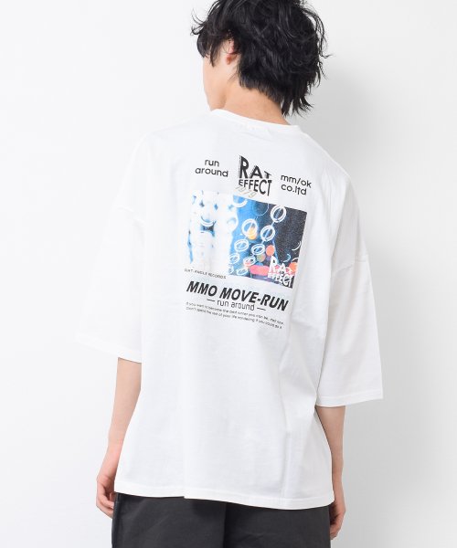 RAT EFFECT(ラット エフェクト)/RATMOVE－RUNスーパービッグTシャツ/オフホワイト