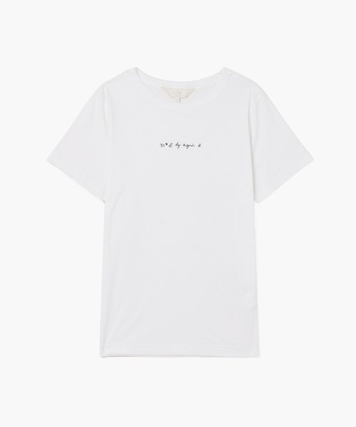To b. by agnes b. OUTLET(トゥー　ビー　バイ　アニエスベー　アウトレット)/【Outlet】WT13 TS ベーシックボーイズロゴTシャツ/ホワイト