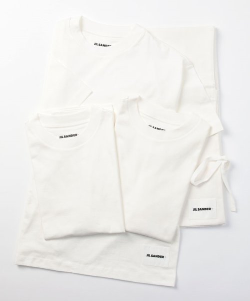Jil Sander(ジル・サンダー)/【JIL SANDER】ジルサンダー Tシャツ J40GC0001J45048 ロゴ Tシャツ 3パック/ホワイト