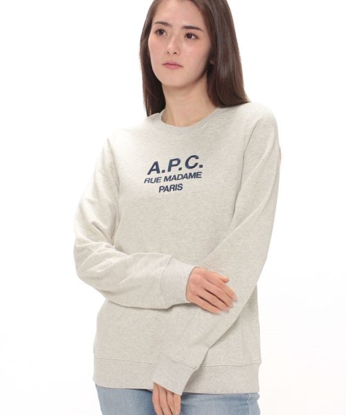 A.P.C.(アーペーセー)/【A.P.C】アーペーセー スウェット F27561 TINA(XS－M)/ライトグレー