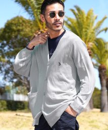 JIGGYS SHOP(ジギーズショップ)/US.POLO ASSN.(ユーエスポロアッスン) 別注コットンタッチカーディガン / メンズ フード カーディガン トップスビッグシルエット オーバーサイズ /グレー