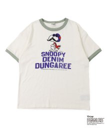 DENIM DUNGAREE(デニムダンガリー)/天竺 SNOOPY BEARD Tシャツ/ホワイト