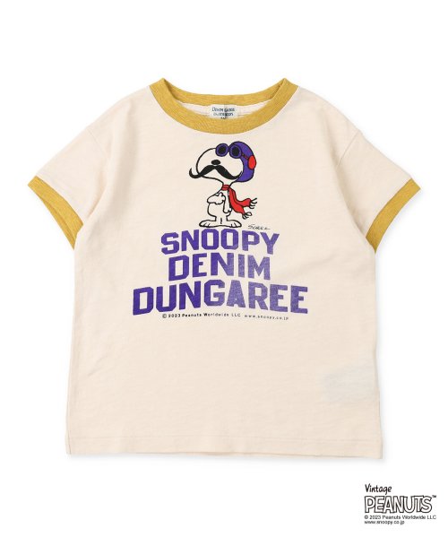 DENIM DUNGAREE(デニムダンガリー)/天竺 SNOOPY BEARD Tシャツ/オフホワイト