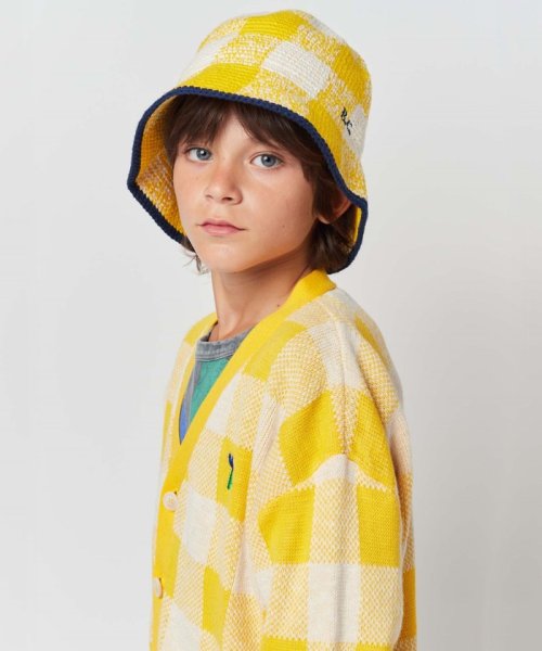 SHIPS KIDS(シップスキッズ)/BOBO CHOSES:CHECKERED CROCHET HAT/イエロー