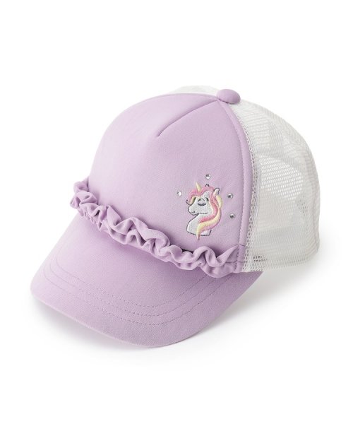 SHOO・LA・RUE(Kids) (シューラルーキッズ)/ユニコーンフリルメッシュCAP/ライトパープル（081）