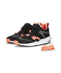 PUMA(PUMA)/ユニセックス 75周年記念モデル ブレイズ オブ グローリー スニーカー/PUMABLACK-FLATMEDIUMGRAY-FLUROPEACHPES