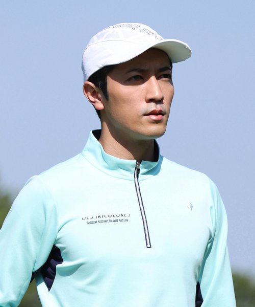 le coq sportif GOLF (ルコックスポルティフ（ゴルフ）)/メッシュベンチレーションキャップ (吸汗速乾（ビン皮/額に触れる部分）/抗菌防臭（ビン皮/額に触れる部分)/ホワイト