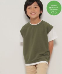 ikka kids/【接触冷感／吸水速乾】フェイクベストレイヤーTシャツ（120〜160cm）【親子おそろい】/505197130