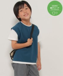 ikka kids/【接触冷感／吸水速乾】フェイクベストレイヤーTシャツ（120〜160cm）【親子おそろい】/505197130