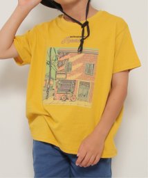ikka kids(イッカ　キッズ)/ビンテージグラフィックTシャツ（120〜160cm）/マスタード