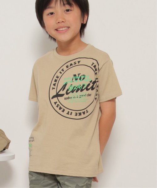 ikka kids(イッカ　キッズ)/胸サークルロゴTシャツ（120〜160cm）/ベージュ