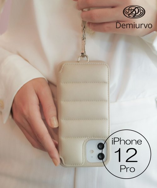 Demiu(Demiu)/【Demiu / デミュ】BALLON iPhone12Pro/iPhone12 アイフォンケース 本革 リアルレザー ストラップ付/ベージュ