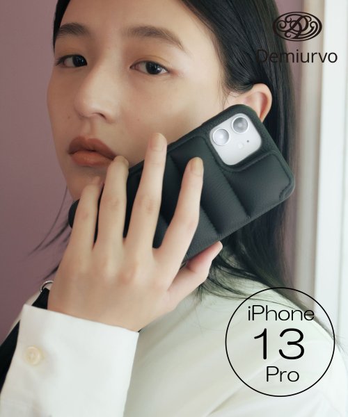 Demiu(Demiu)/【Demiu / デミュ】BALLON iPhone13Pro iPhoneケース アイフォンケース 本革 リアルレザー ストラップ付/ブラック 