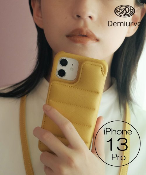 Demiu(Demiu)/【Demiu / デミュ】BALLON iPhone13Pro iPhoneケース アイフォンケース 本革 リアルレザー ストラップ付/イエロー