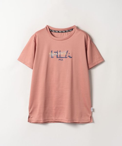 FILA(フィラ)/【ラン】保湿冷感 グラフィック Tシャツ レディース/ダークピンク