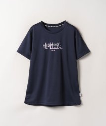 FILA(フィラ)/【ラン】保湿冷感 グラフィック Tシャツ レディース/ネイビー