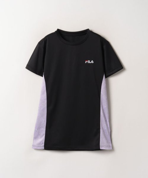 FILA(フィラ)/【ラン】ドライ 切替Tシャツ レディース/ブラック