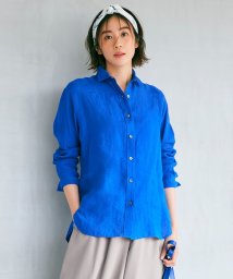 NIJYUSANKU（LARGE SIZE）(２３区（大きいサイズ）)/【CLASSY. 9月号掲載/WEB限定カラーあり】LIBECO ベーシック シャツ/ブルー系