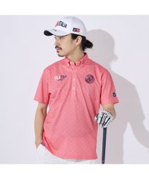 FILAGOLF(フィラゴルフ（メンズ）)/【ゴルフ】ECOカノコ ドットプリント半袖シャツ メンズ/ピンク