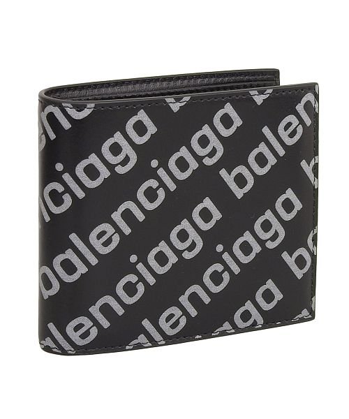 BALENCIAGA(バレンシアガ)/BALENCIAGA バレンシアガ CASH SQUARE FOLDED COIN WALLET 二つ折り財布/ブラック