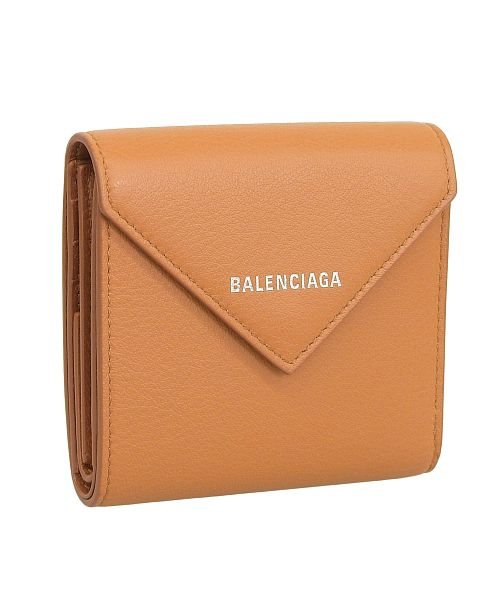 BALENCIAGA(バレンシアガ)/BALENCIAGA バレンシアガ PAPIER ペーパー 三つ折り 財布/ブラウン