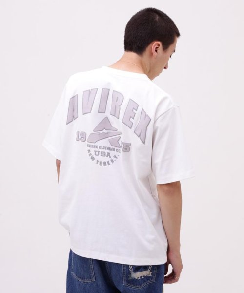 AVIREX(AVIREX)/《WEB&DEPOT限定》SHORT SLEEVE T－SHIRT SAME TONE LOGO / ショートスリーブ Tシャツ セイムトー/ホワイト