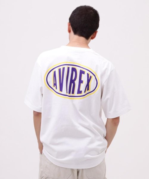 AVIREX(AVIREX)/《WEB&DEPOT限定》SHORT SLEEVE T－SHIRT CIRCLE LOGO / ショートスリーブ Tシャツ サークルロゴ /ホワイト