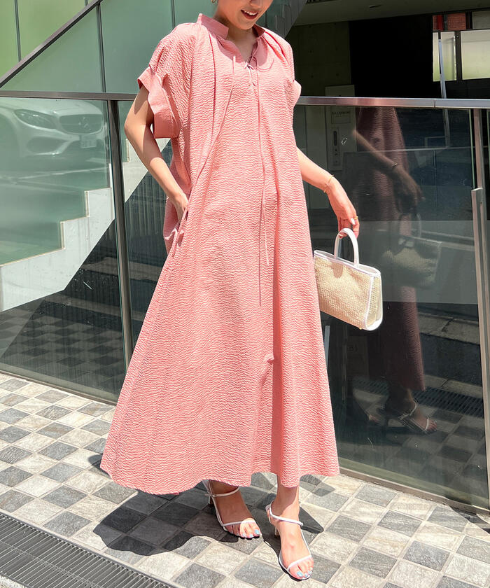 セール】◇【WEB限定】ミラクルウエーブレースアップワンピース