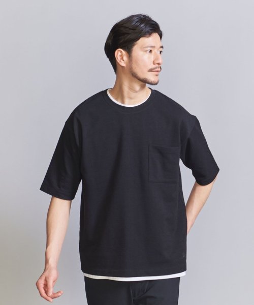 BEAUTY&YOUTH UNITED ARROWS(ビューティーアンドユース　ユナイテッドアローズ)/【WEB限定 WARDROBE SMART】レイヤード ラスター ジャガード クルーネック&ノースリーブ/BLACK