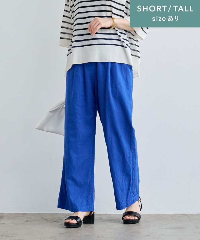 size SHORT/TALLあり］BREEZE LINEN ブリーズリネン ワイド パンツ
