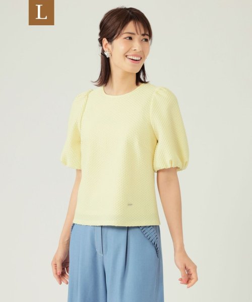 TO BE CHIC(L SIZE)(トゥービーシック Lサイズ)/【L】ジャカード カットソー/イエロー