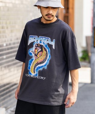 Rocky Monroe/プリントTシャツ 半袖 メンズ レディース カットソー ビッグシルエット オーバーサイズ クールネック スカル ロゴ カジュアル アメカジ ストリート グラフィ/505298622