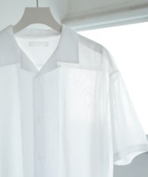 SENSE OF PLACE by URBAN RESEARCH(センスオブプレイス バイ アーバンリサーチ)/シアーシャンブレーオープンカラーシャツ/WHITE