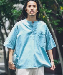 URBAN RESEARCH Sonny Label(アーバンリサーチサニーレーベル)/【セットアップ対応商品】ARMY TWILL　Cotton/Linen Henley Shirts/BLUE