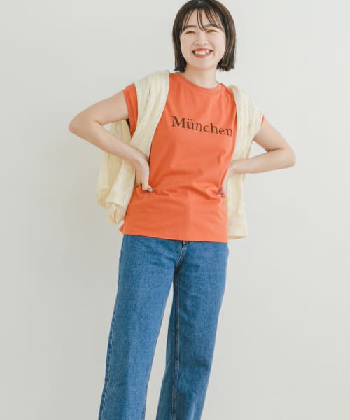 ITEMS URBANRESEARCH(アイテムズ アーバンリサーチ（レディース）)/ロゴフレンチTシャツ/ORG