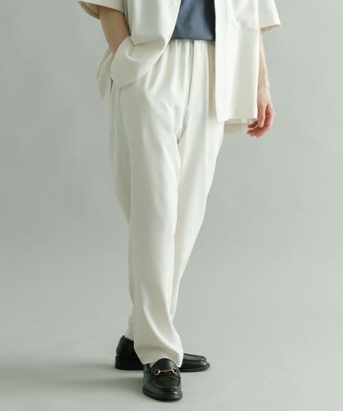 URBAN RESEARCH(アーバンリサーチ)/URBAN RESEARCH iD　Reflax LINEN LIKE PANTS/IVORY