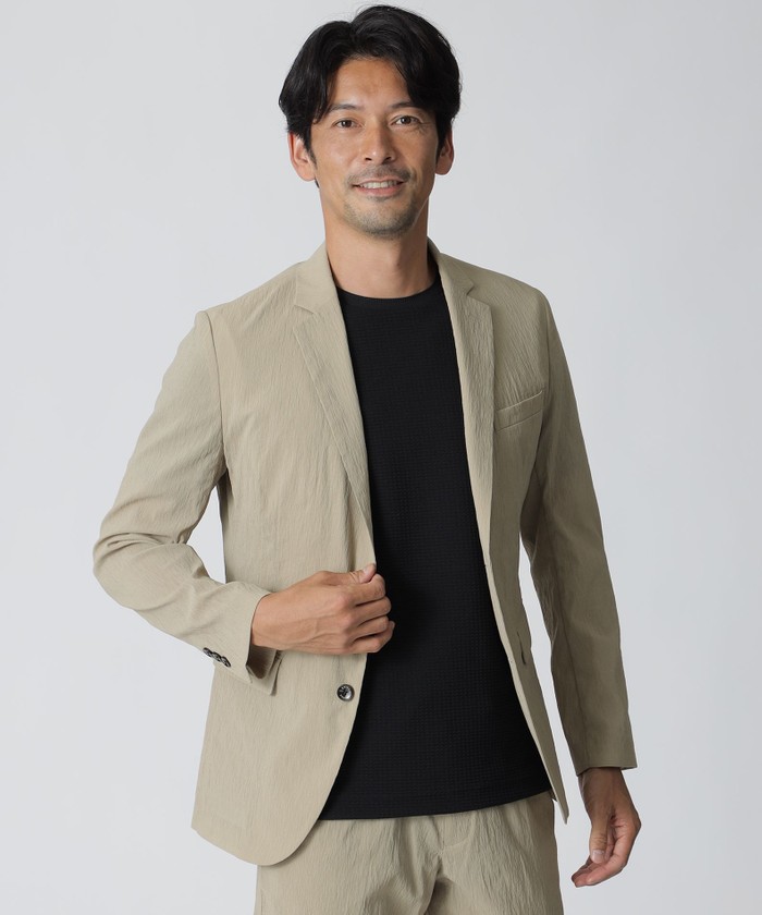 マルチボーダーシリーズ 【EPOCA UOMO】フーデットコート ショート丈