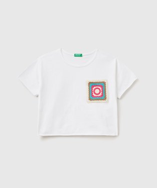 BENETTON (UNITED COLORS OF BENETTON GIRLS)/キッズ刺繍デザイン切りっぱなし半袖Tシャツ・カットソーG/505283799